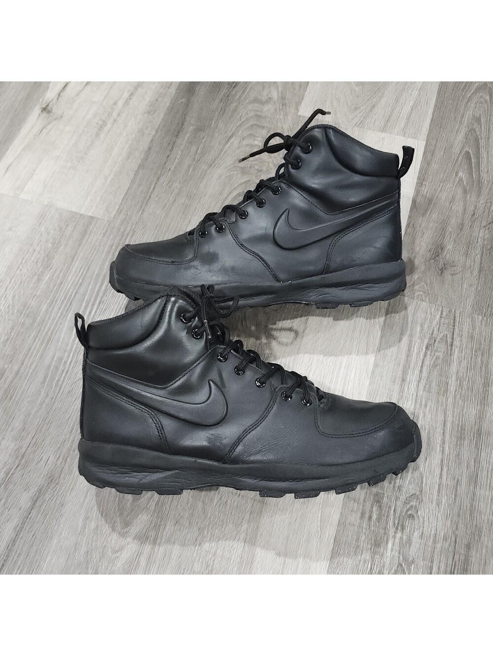 Nike Manoa Leather Black 454350-003 Mens 13 Combat Goth Work Rap Hip Hop